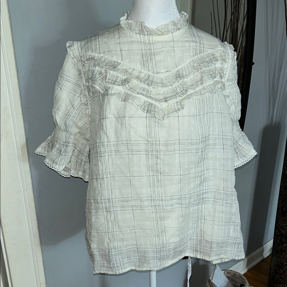 Salt Women's White Ruffled Top